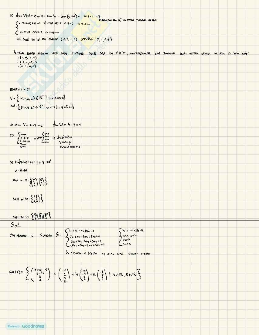 Geometria e combinatoria - Appunti completi (sistemi lineari, matrici, spazi vettoriali)  Pag. 46