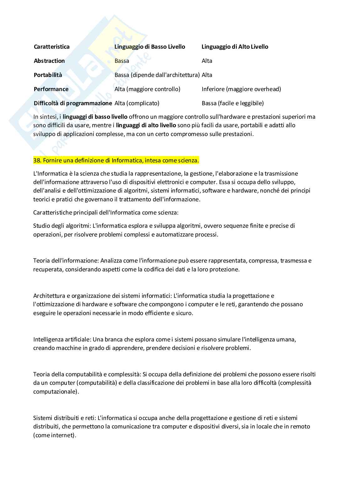 Paniere Informatica - Risposte aperte - aggiornato (2026) Pag. 16