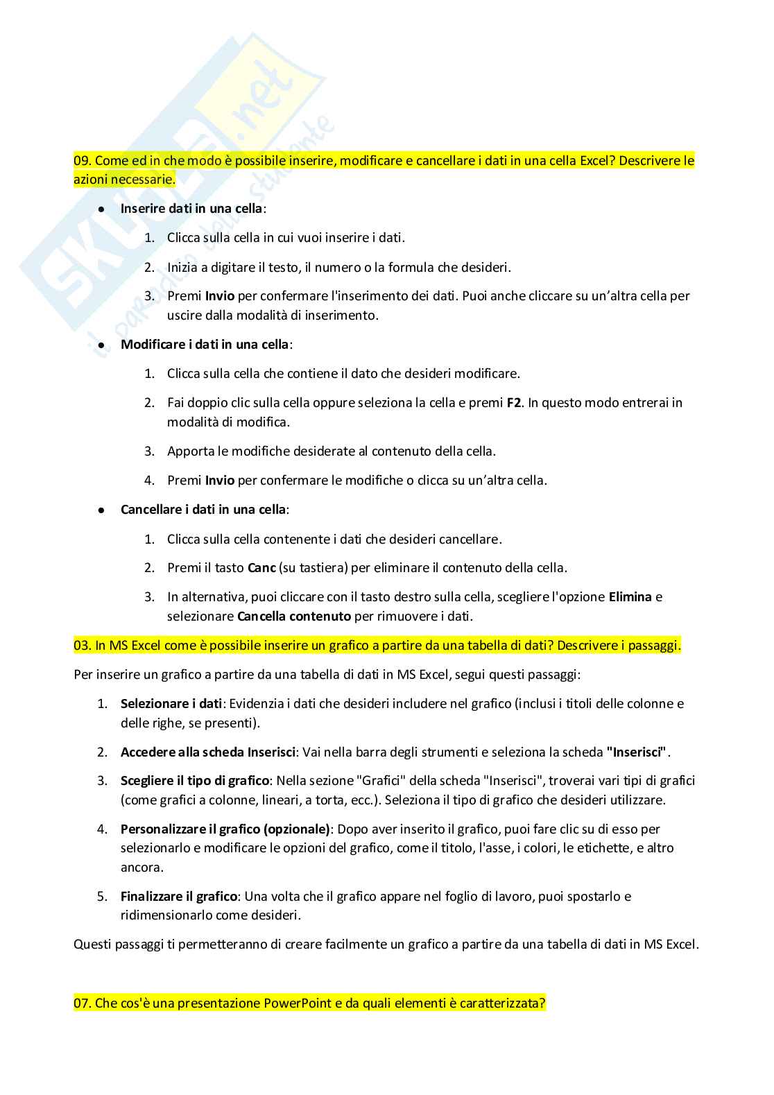 Paniere Informatica - Risposte aperte - aggiornato (2026) Pag. 21