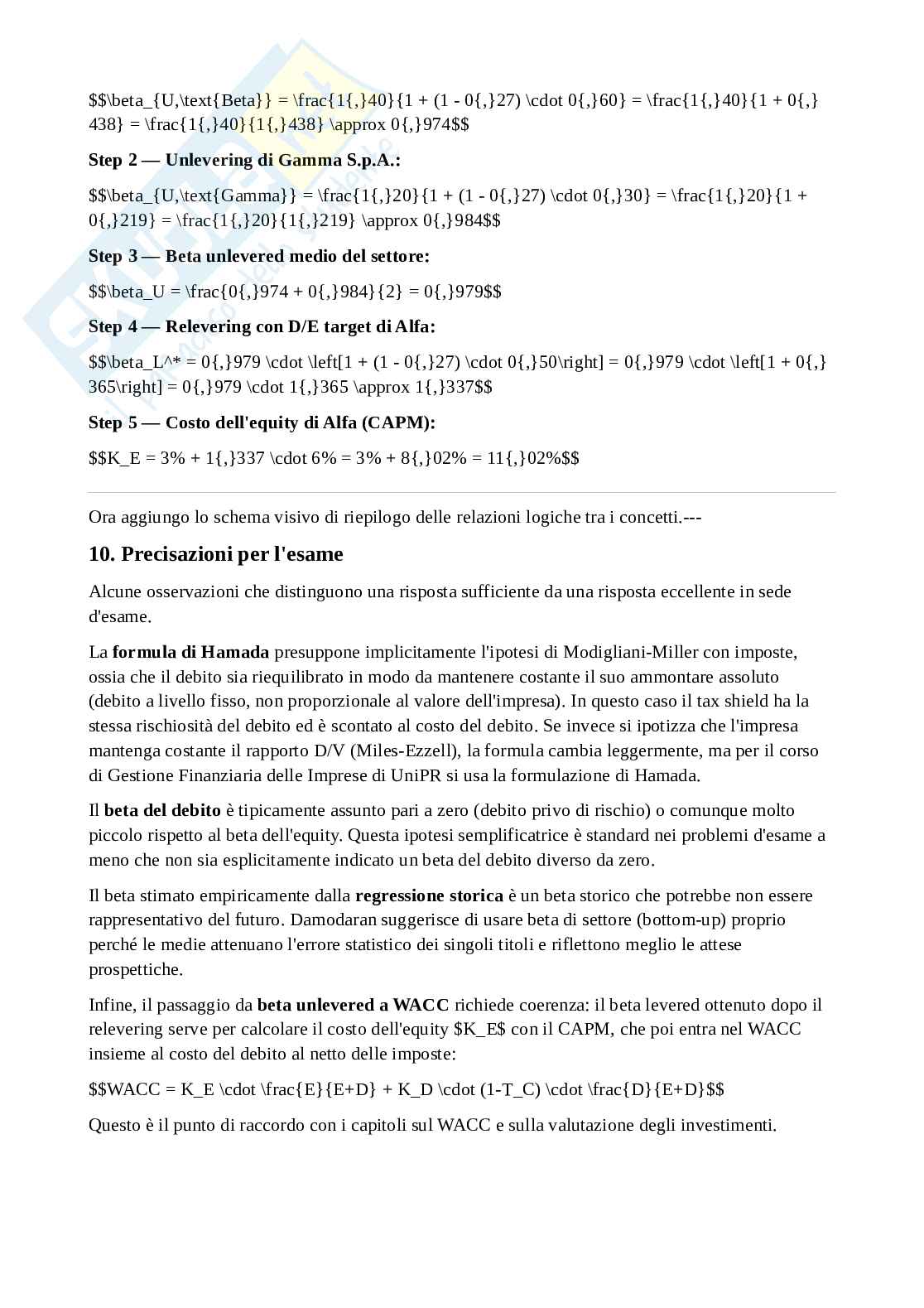 Gestione finanziaria delle imprese - Beta Pag. 6