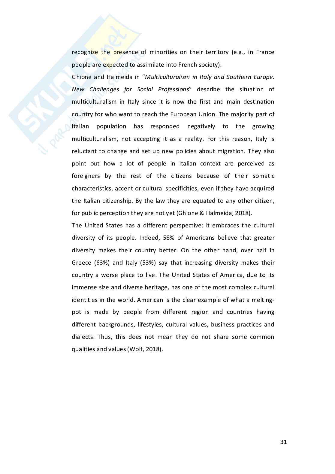 Tesi: Communicating across cultures: dis/similarities between American and Italian adverts of Coca Cola Pag. 31