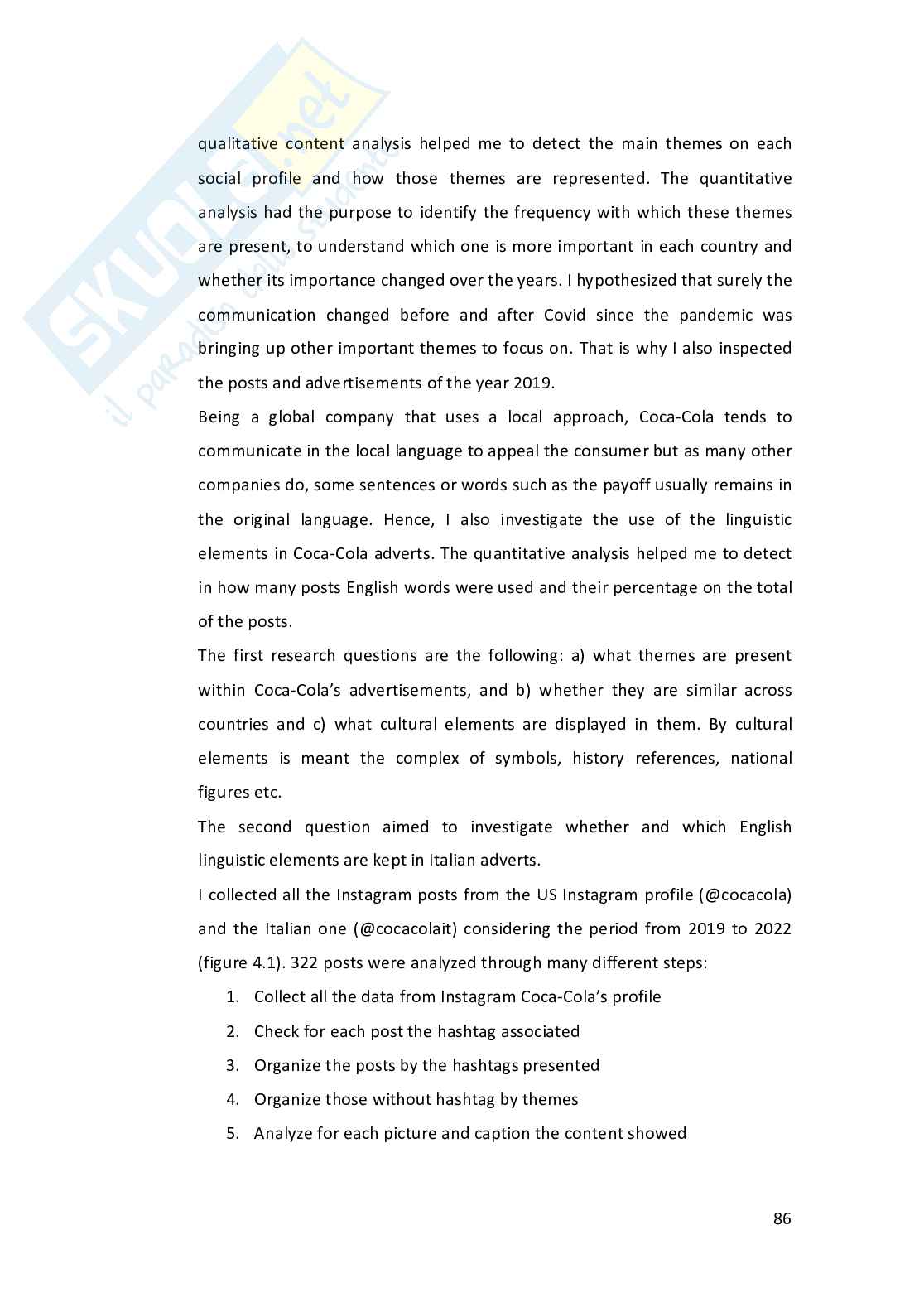Tesi: Communicating across cultures: dis/similarities between American and Italian adverts of Coca Cola Pag. 86