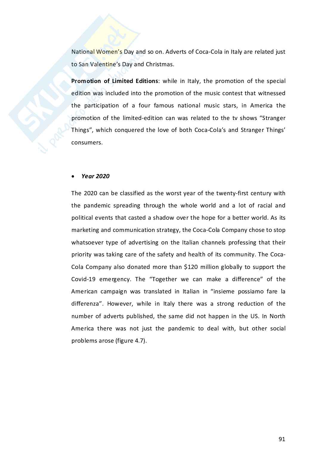 Tesi: Communicating across cultures: dis/similarities between American and Italian adverts of Coca Cola Pag. 91