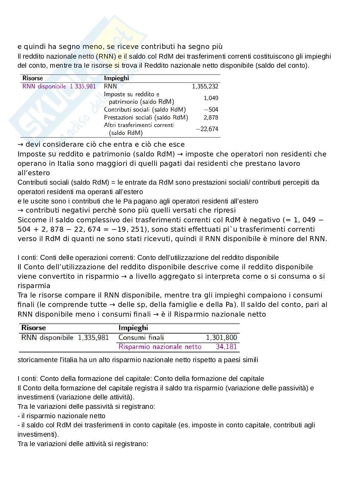 Statistica per l’economia e l’impresa - parte sui conti Pag. 21