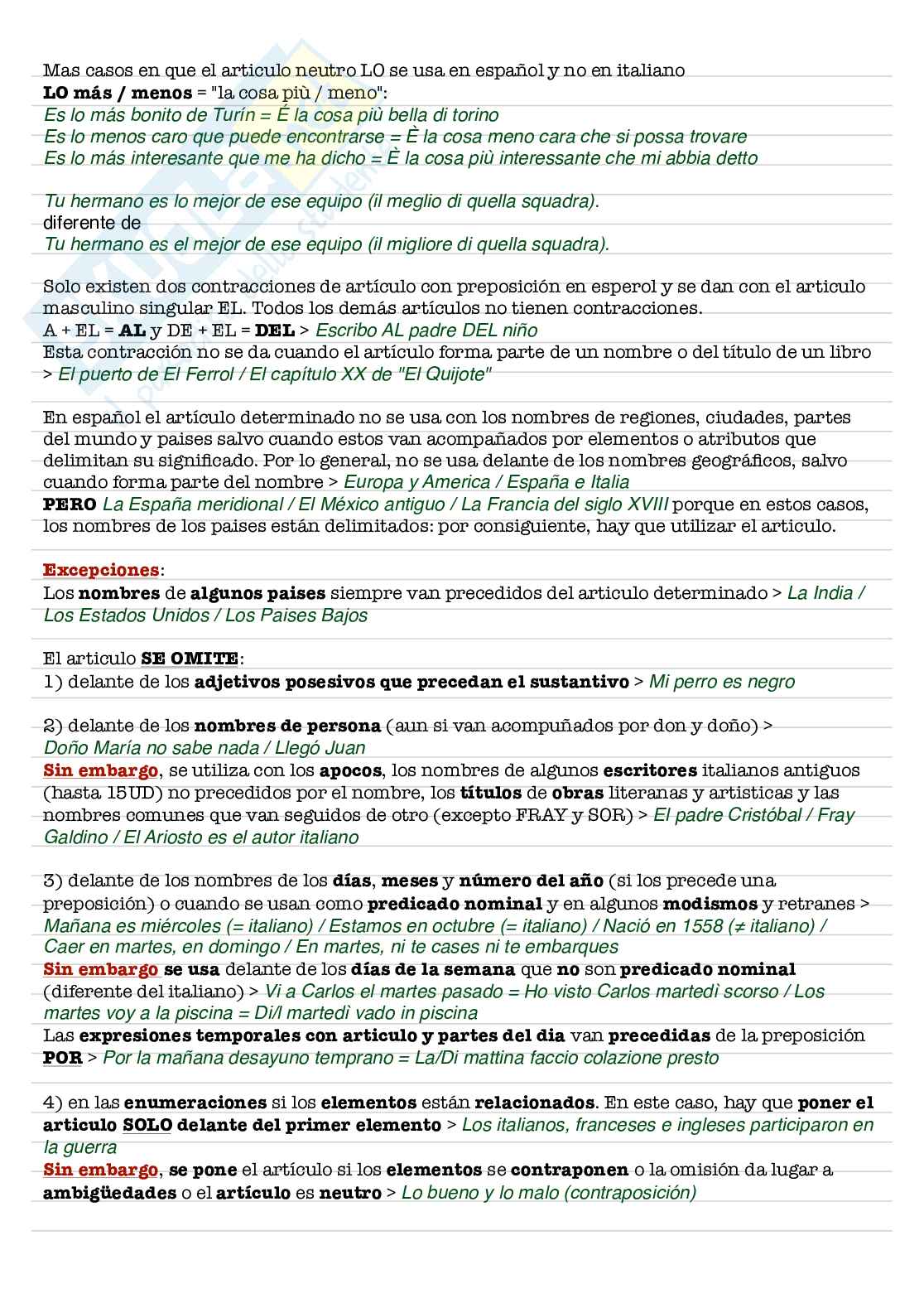 Riassunto esame Lingua spagnola I, Prof. Paltrinieri Elisabetta, libro consigliato L’accento in spagnolo , Paltrinieri  Pag. 26