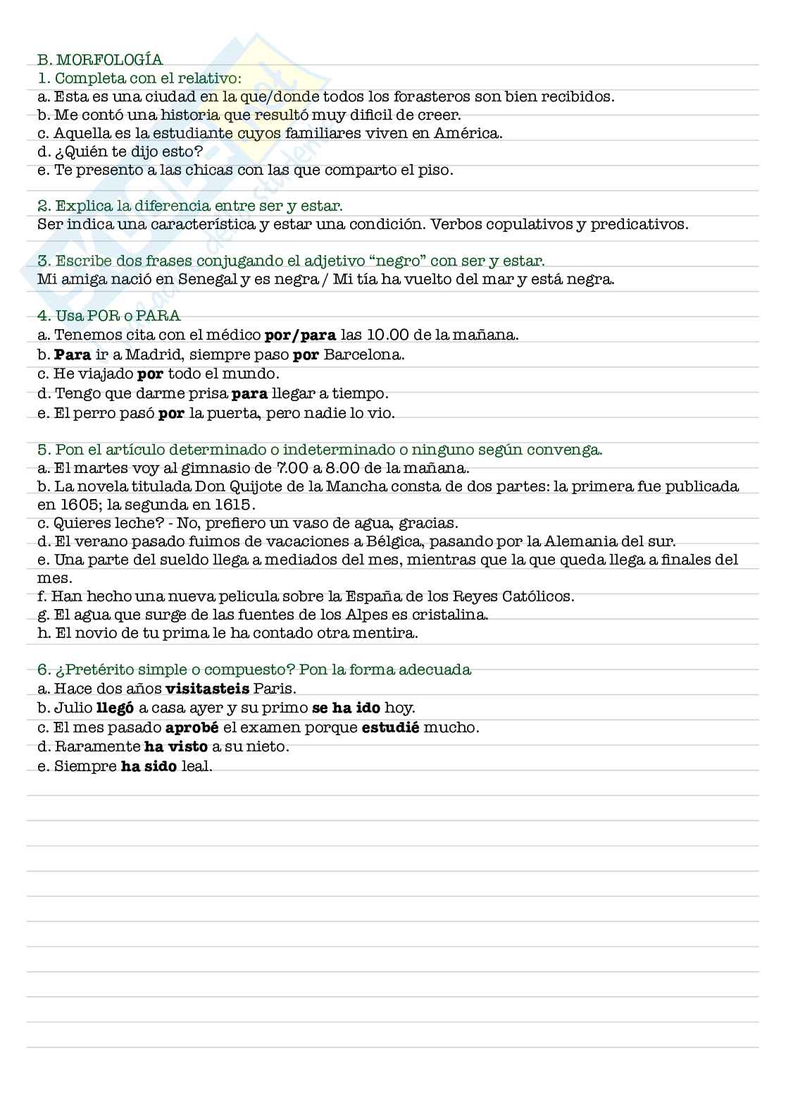Riassunto esame Lingua spagnola I, Prof. Paltrinieri Elisabetta, libro consigliato L’accento in spagnolo , Paltrinieri  Pag. 41