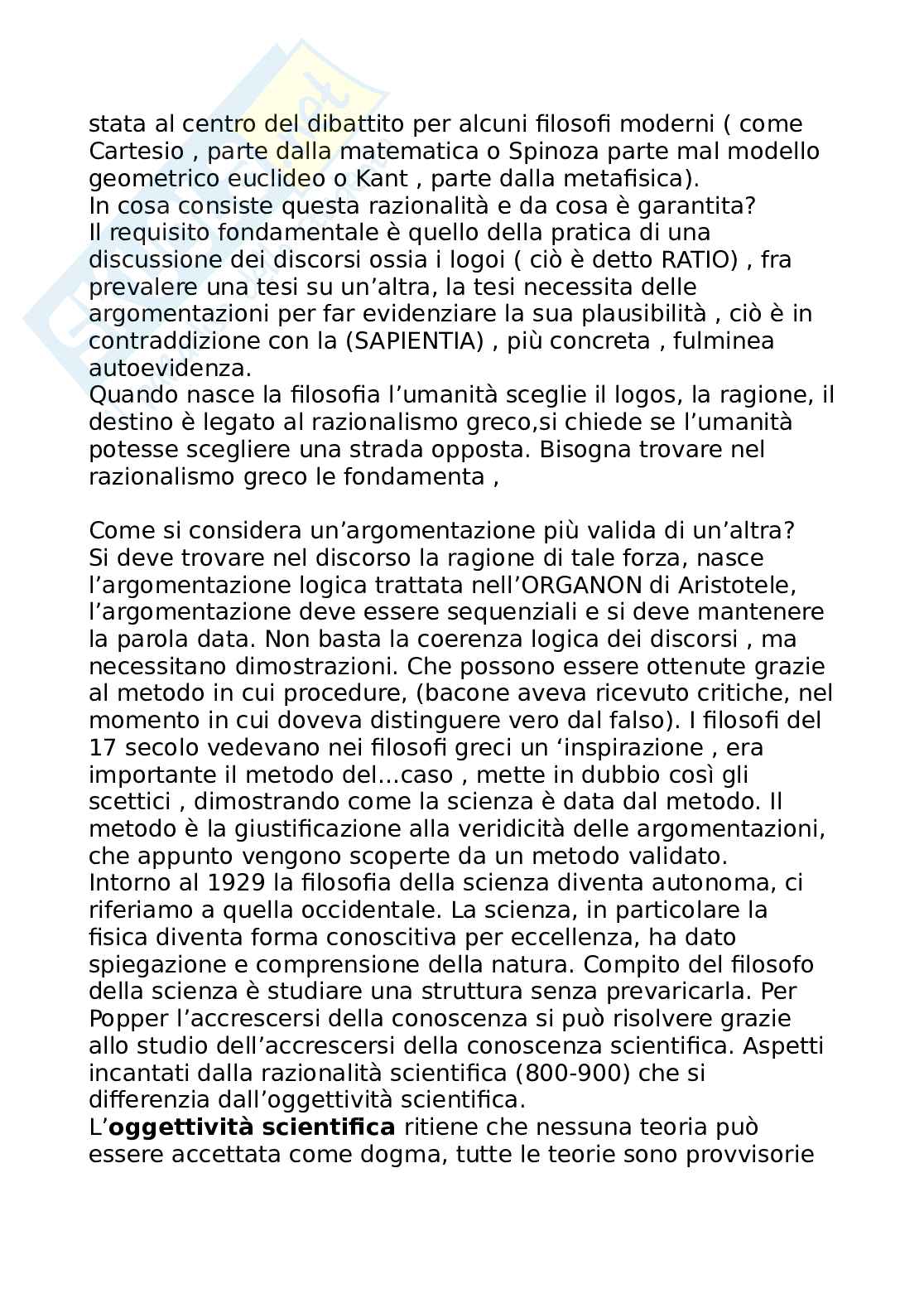 Riassunto esame Epistemologia, Prof. Coco Emanuele, libro consigliato Lontano da Popper , Coniglione Pag. 2