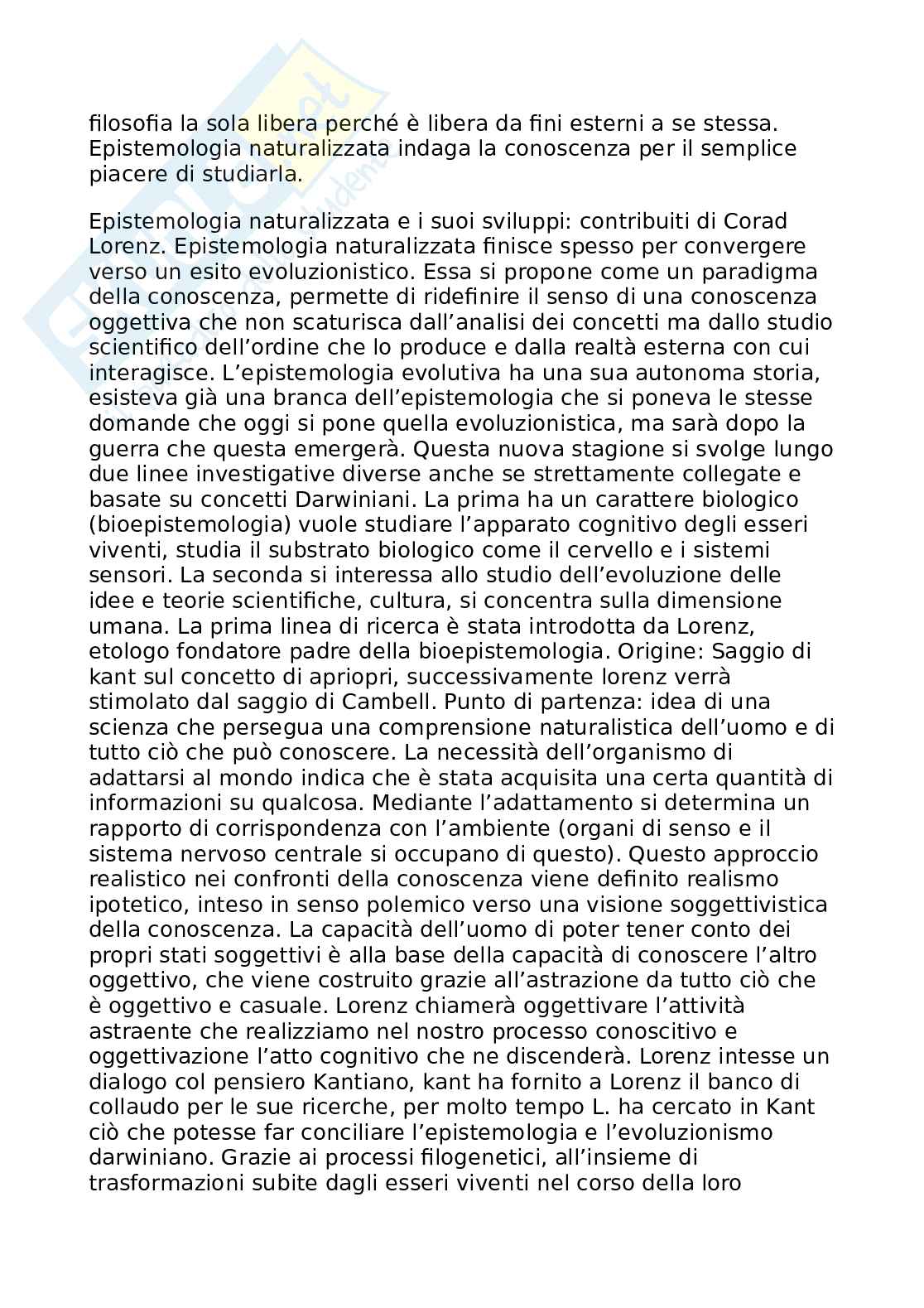 Riassunto esame Epistemologia, Prof. Coco Emanuele, libro consigliato Lontano da Popper , Coniglione Pag. 31