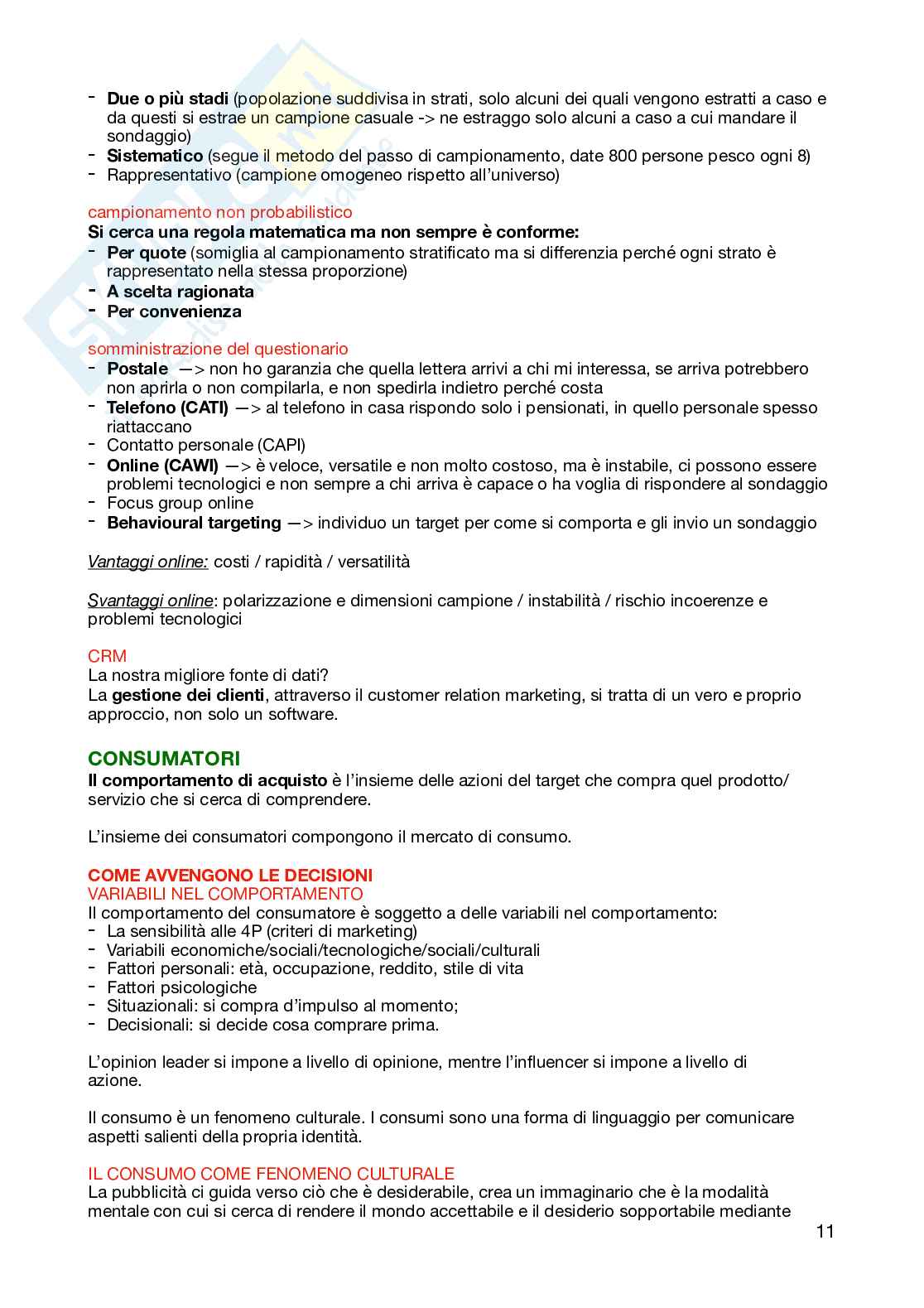 Appunti per l'esame di Fondamenti di marketing  Pag. 11