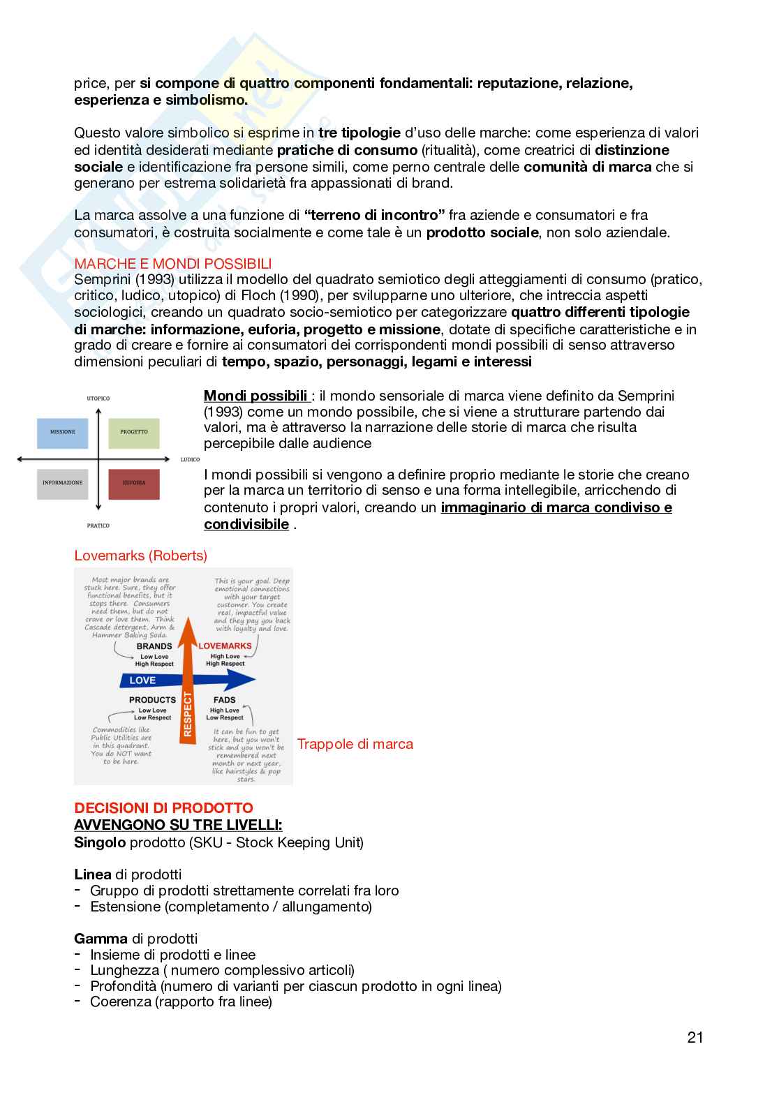 Appunti per l'esame di Fondamenti di marketing  Pag. 21