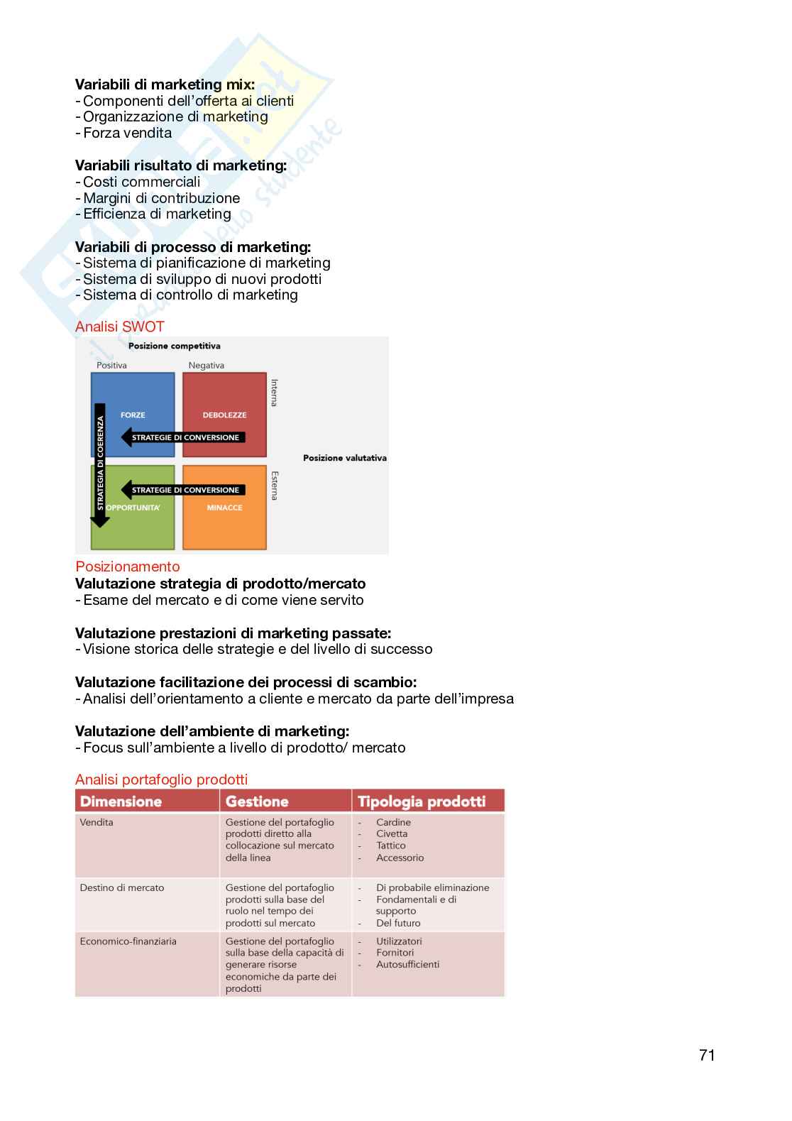 Appunti per l'esame di Fondamenti di marketing  Pag. 71