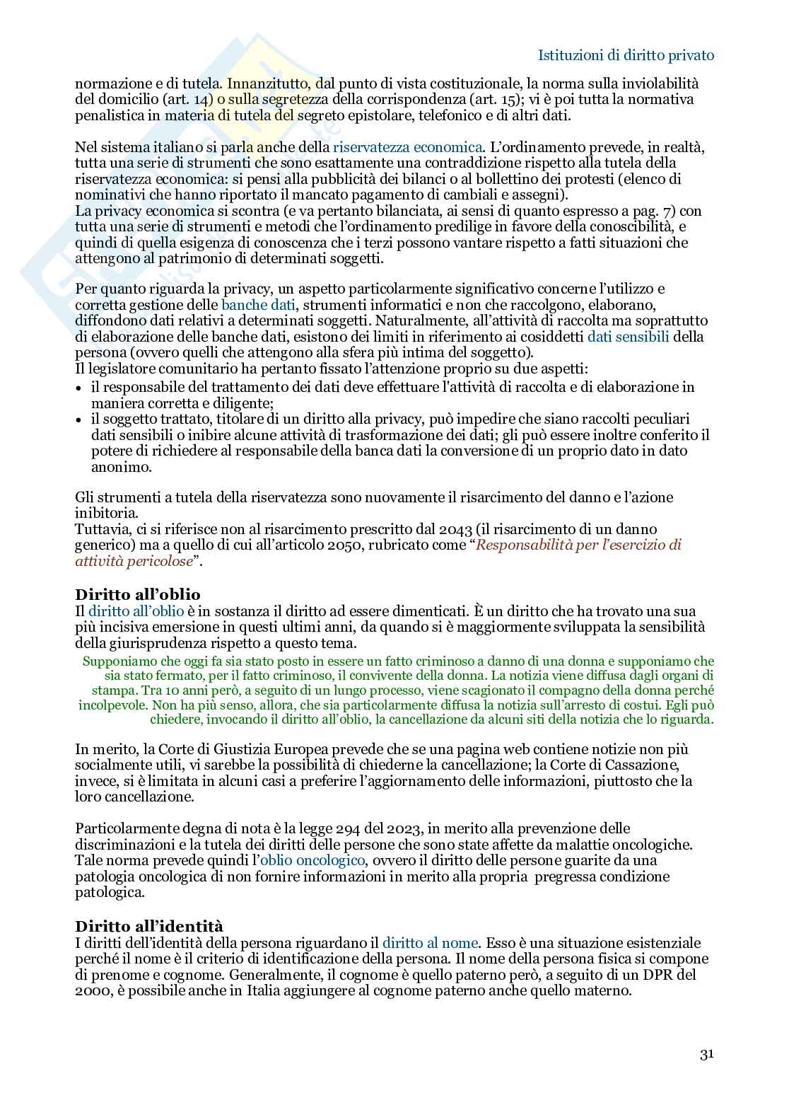 Riassunto esame Diritto privato, Prof. Lasso Anna Maria, libro consigliato Istituzioni di diritto pubblico - Prima parte (fino alle situazioni possessorie incluse), Pietro Perlingeri Pag. 31