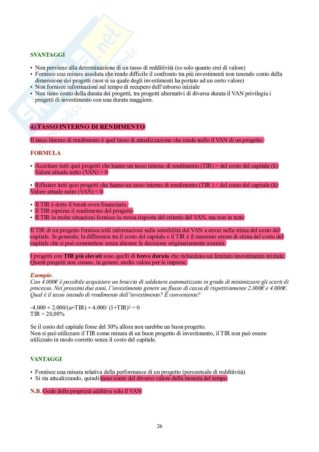 Finanza aziendale – Parte 1 – Teoria completa in 12 capitoli Pag. 26