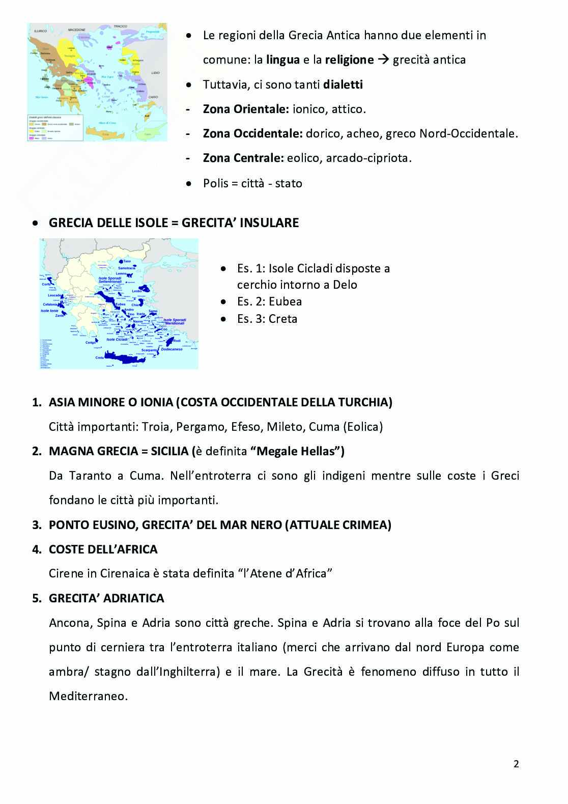 Appunti corso di Archeologia e storia dell'arte greca  Pag. 2