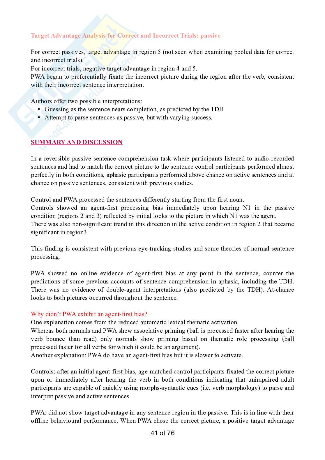 Appunti Neurolinguistics Pag. 41