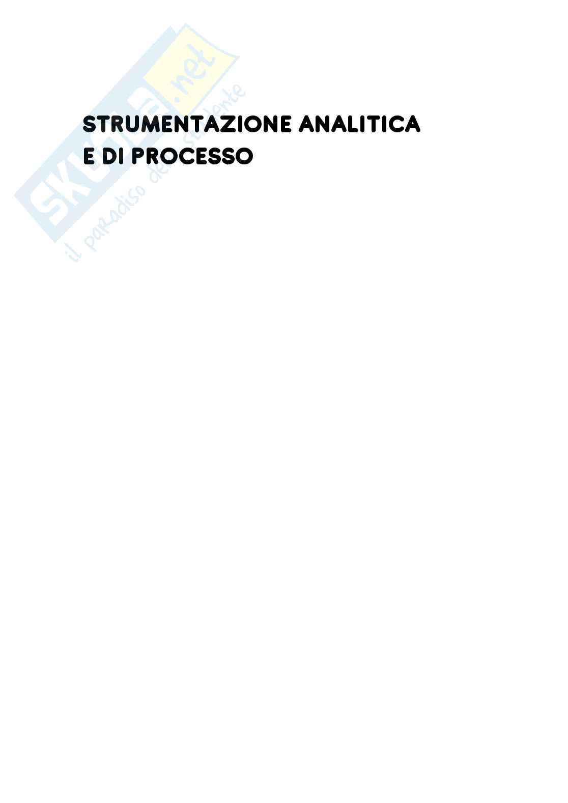 Strumentazione analitica e di processo Pag. 1