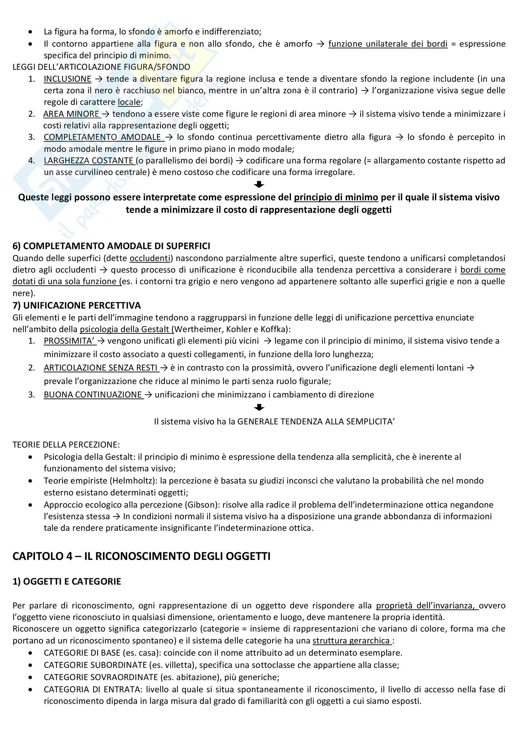 Riassunto esame Psicologia Generale, prof. Dell'Acqua, libro consigliato "Fondamenti di psicologia generale", Zorzi, Girotto Pag. 16