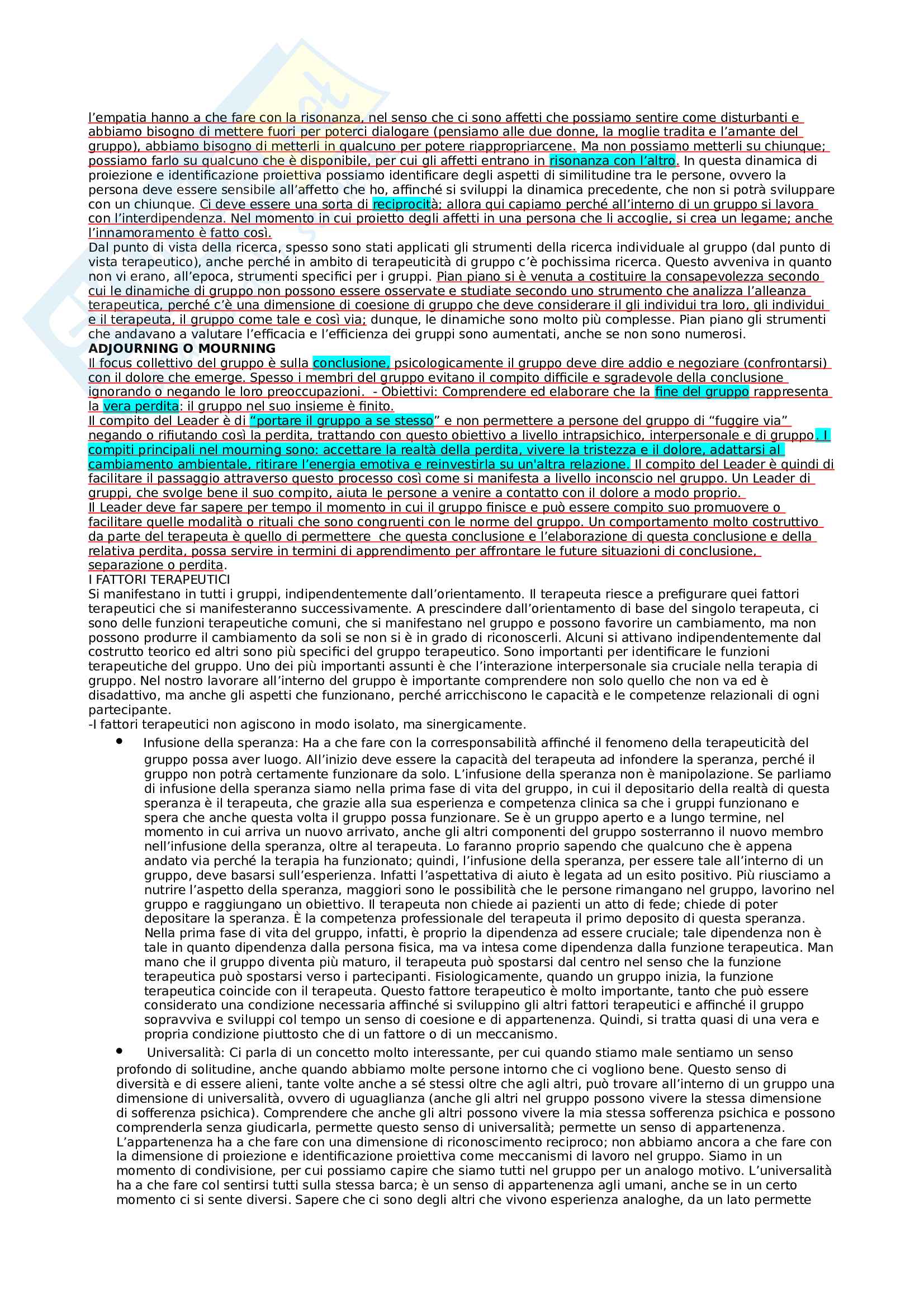 Appunti delle lezioni - Psicodinamica dei gruppi e delle Istituzioni Pag. 11