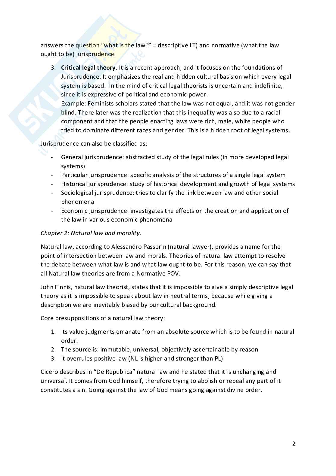 Legal theory  Pag. 2