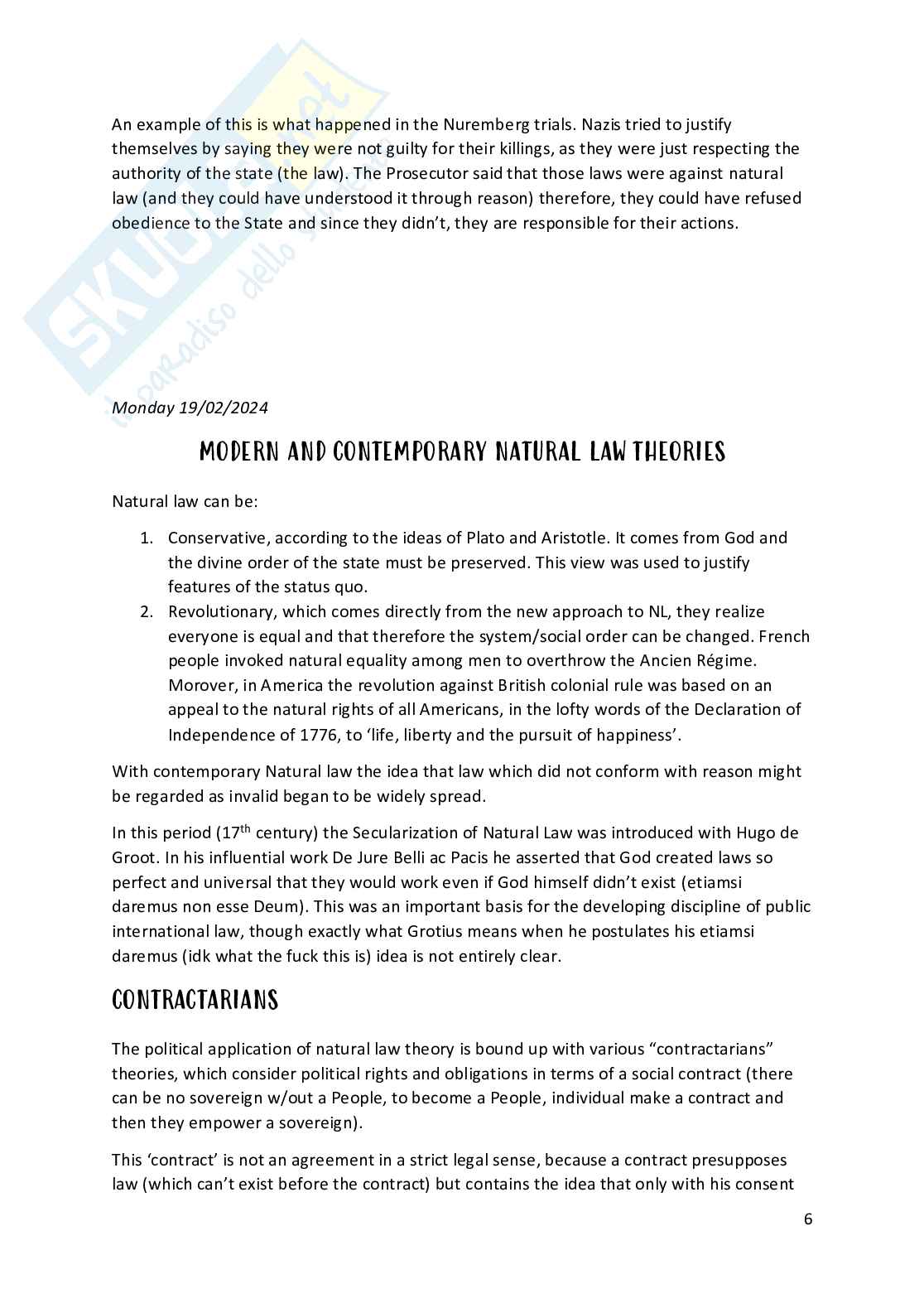 Legal theory  Pag. 6