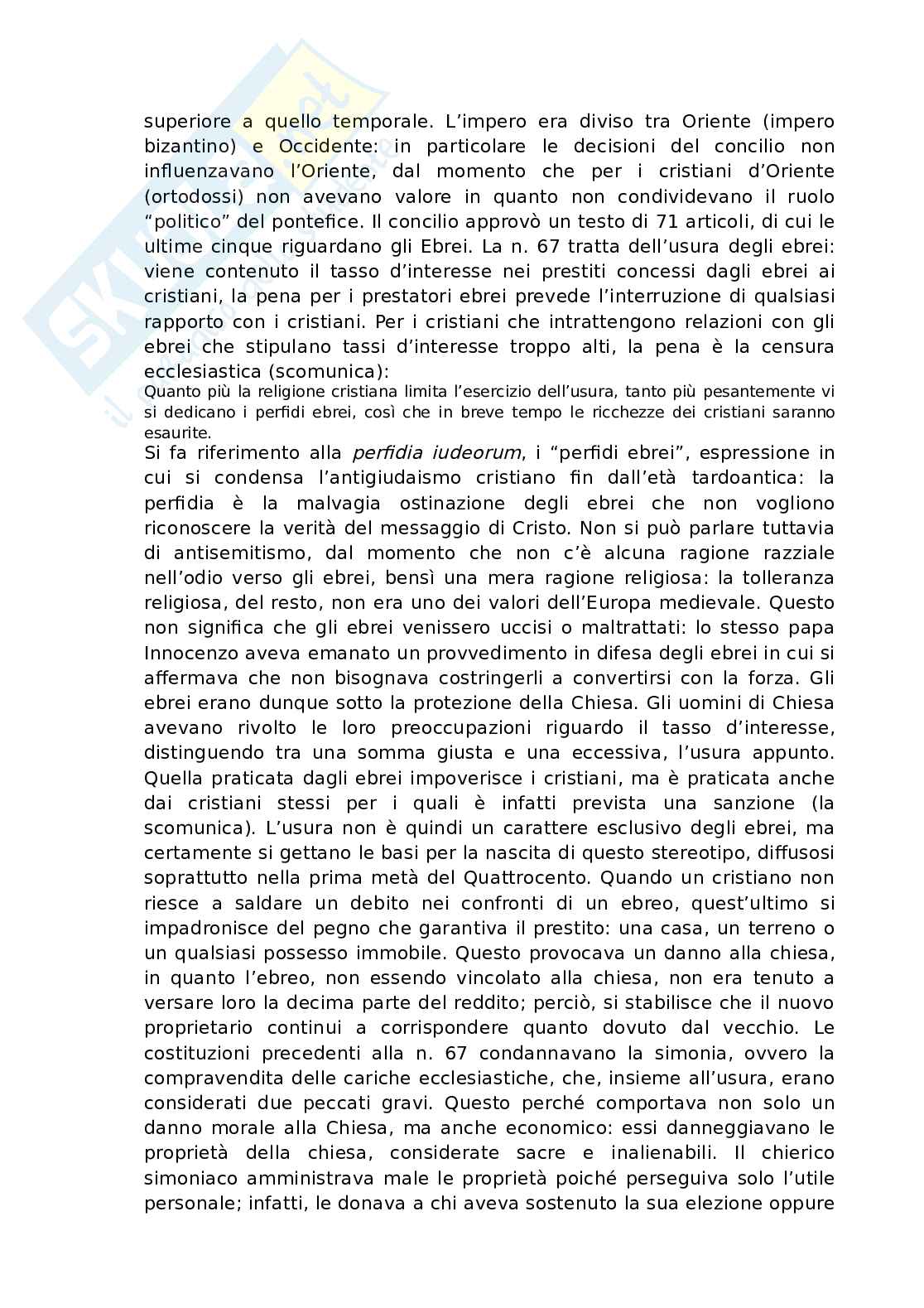 Riassunto esame Storia medievale , Prof. Fara Andrea, libro consigliato Medioevo. Istruzioni per l'uso, Senatore Pag. 11