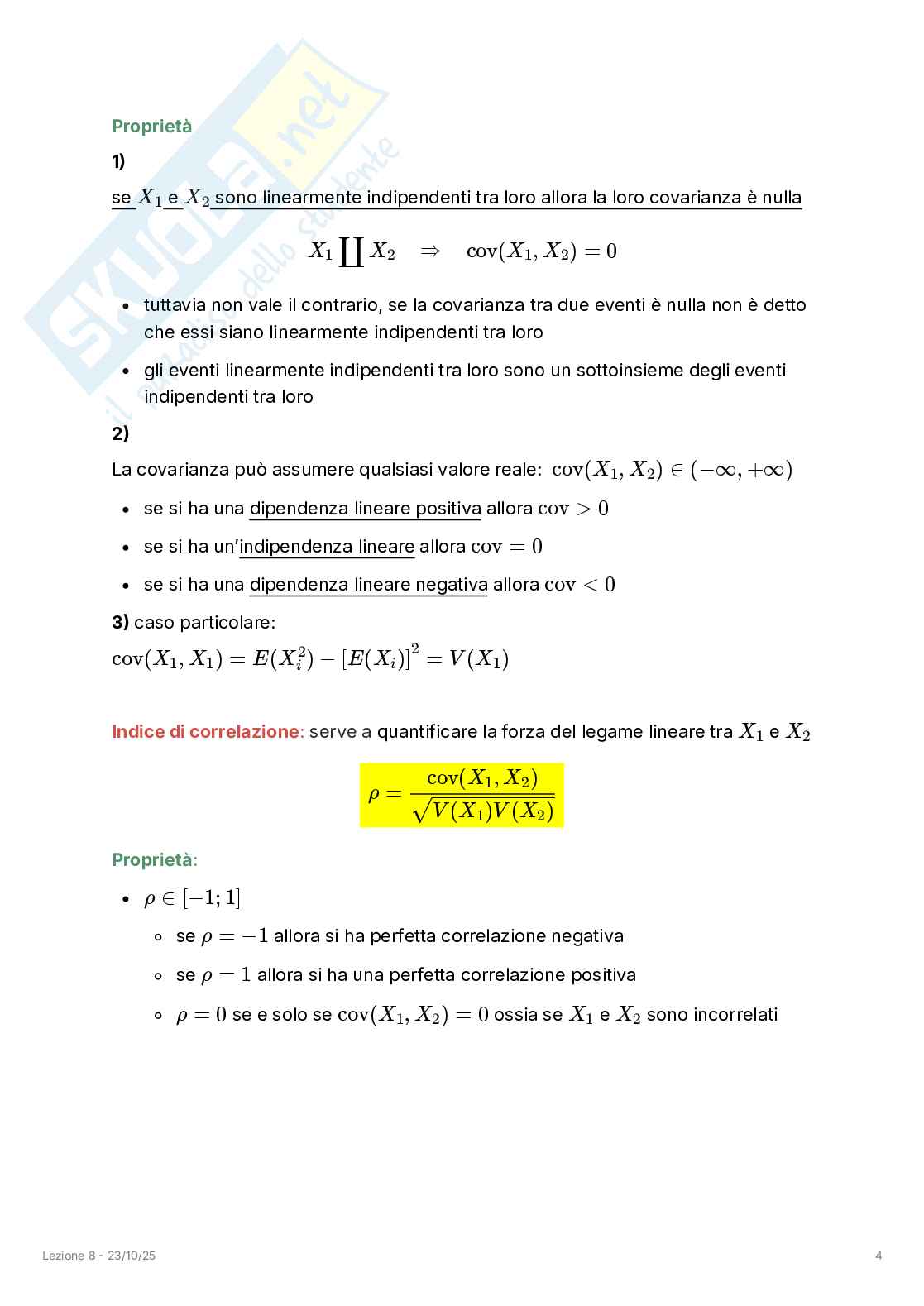 Appunti completi lezioni di Statistica Pag. 51