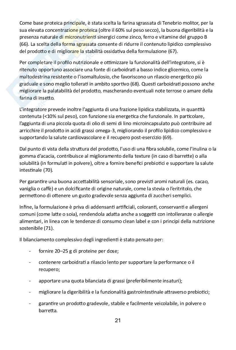Sviluppo di un integratore proteico eco-innovativo a base di Tenebrio molitor Pag. 21