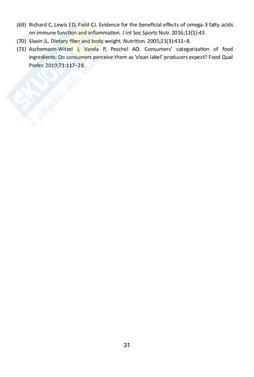 Sviluppo di un integratore proteico eco-innovativo a base di Tenebrio molitor Pag. 31