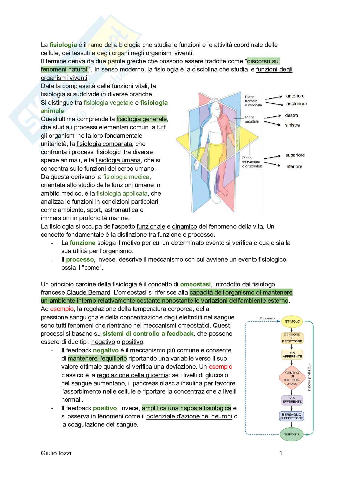Fisiologia generale Pag. 2