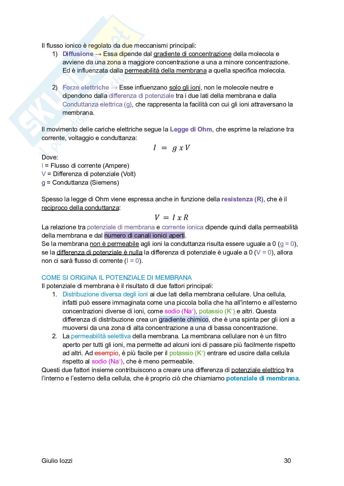 Fisiologia generale Pag. 31