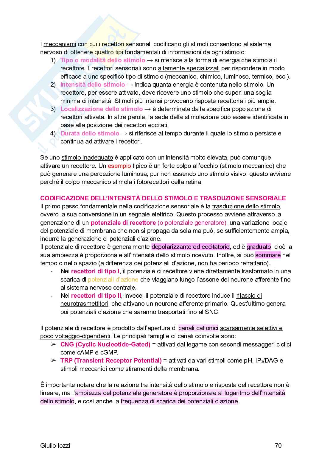 Fisiologia generale Pag. 71