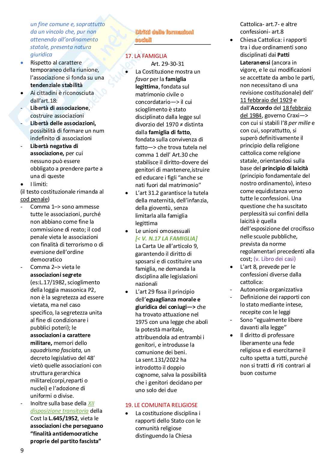 Riassunto esame Diritto Costituzionale, Prof. Zanoni Andrea, libro consigliato Corso di diritto costituzionale, Augusto Barbera e Carlo Fusaro Pag. 26