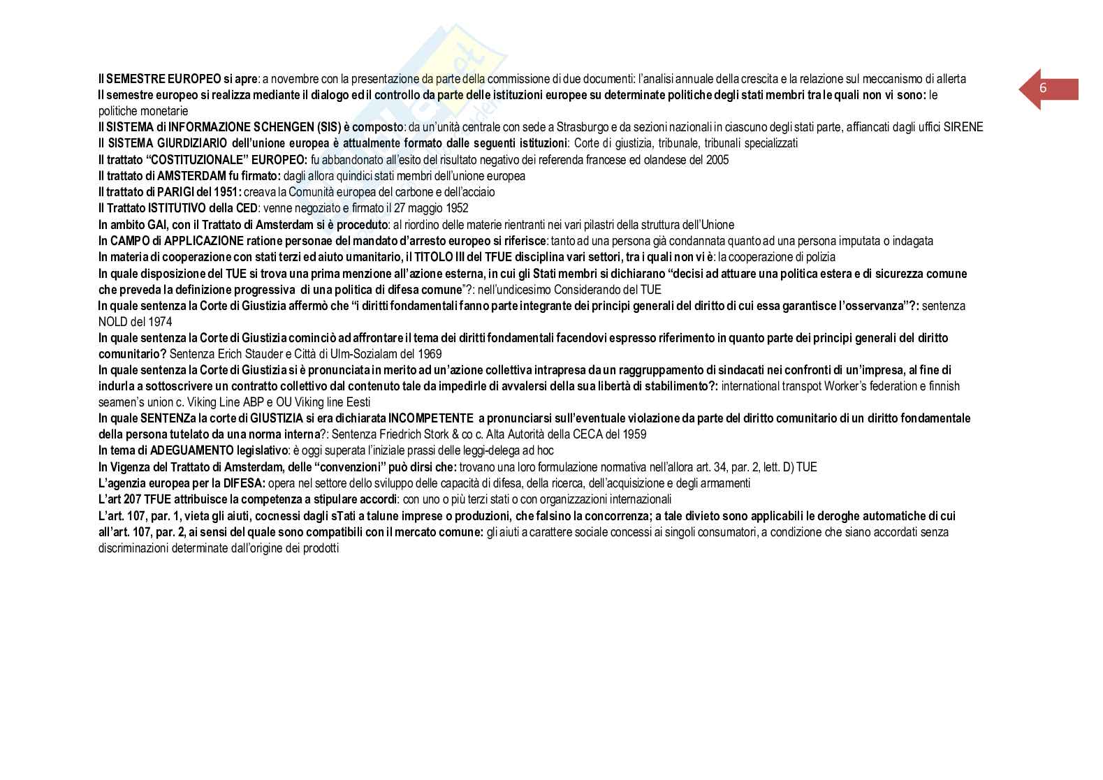 Diritto dell'Unione Europea Pag. 6