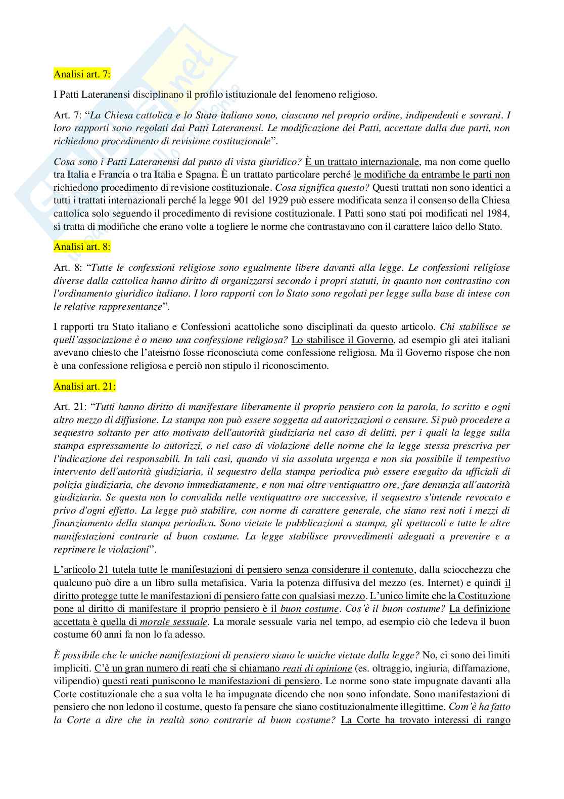 Diritto costituzionale  Pag. 36