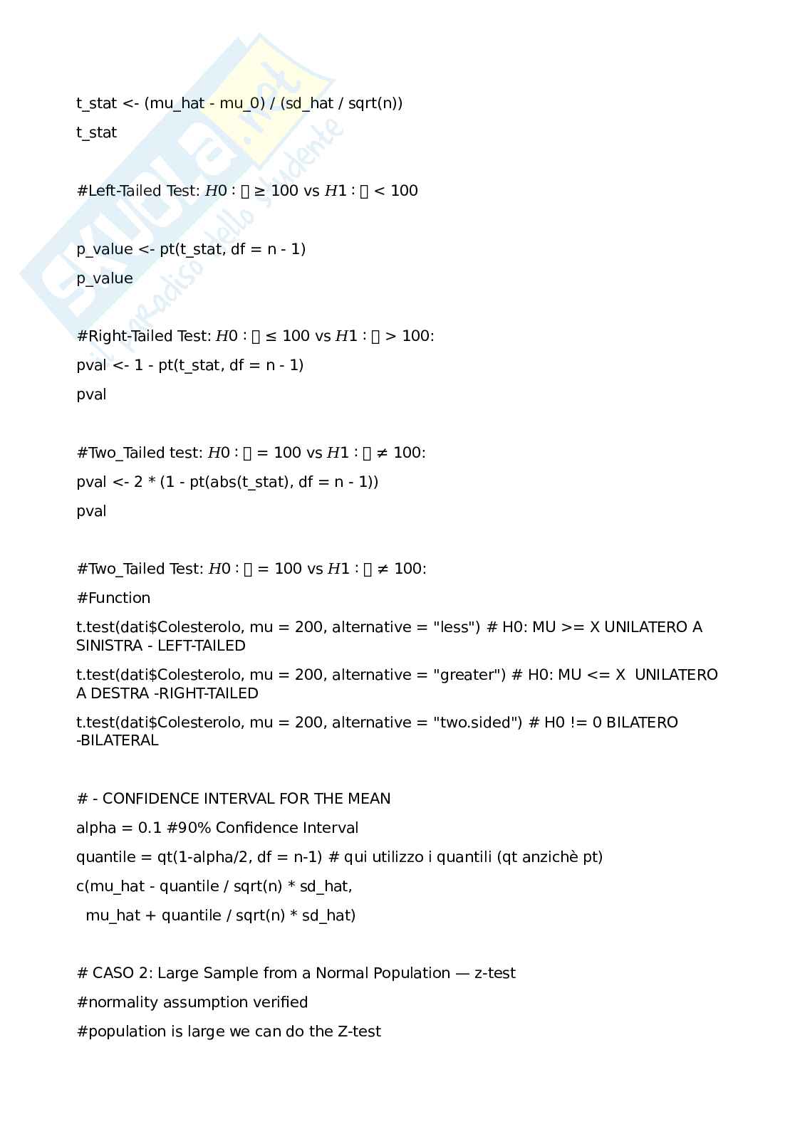 Formulario Parte MAT dell'esame di Business data analytics Pag. 11