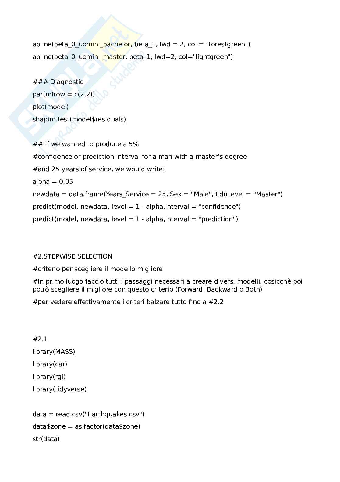 Formulario Parte MAT dell'esame di Business data analytics Pag. 46