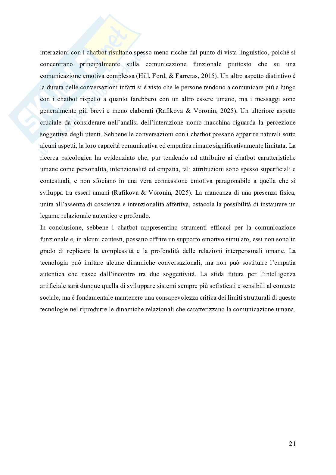 Chatbot e Adolescenza Pag. 21