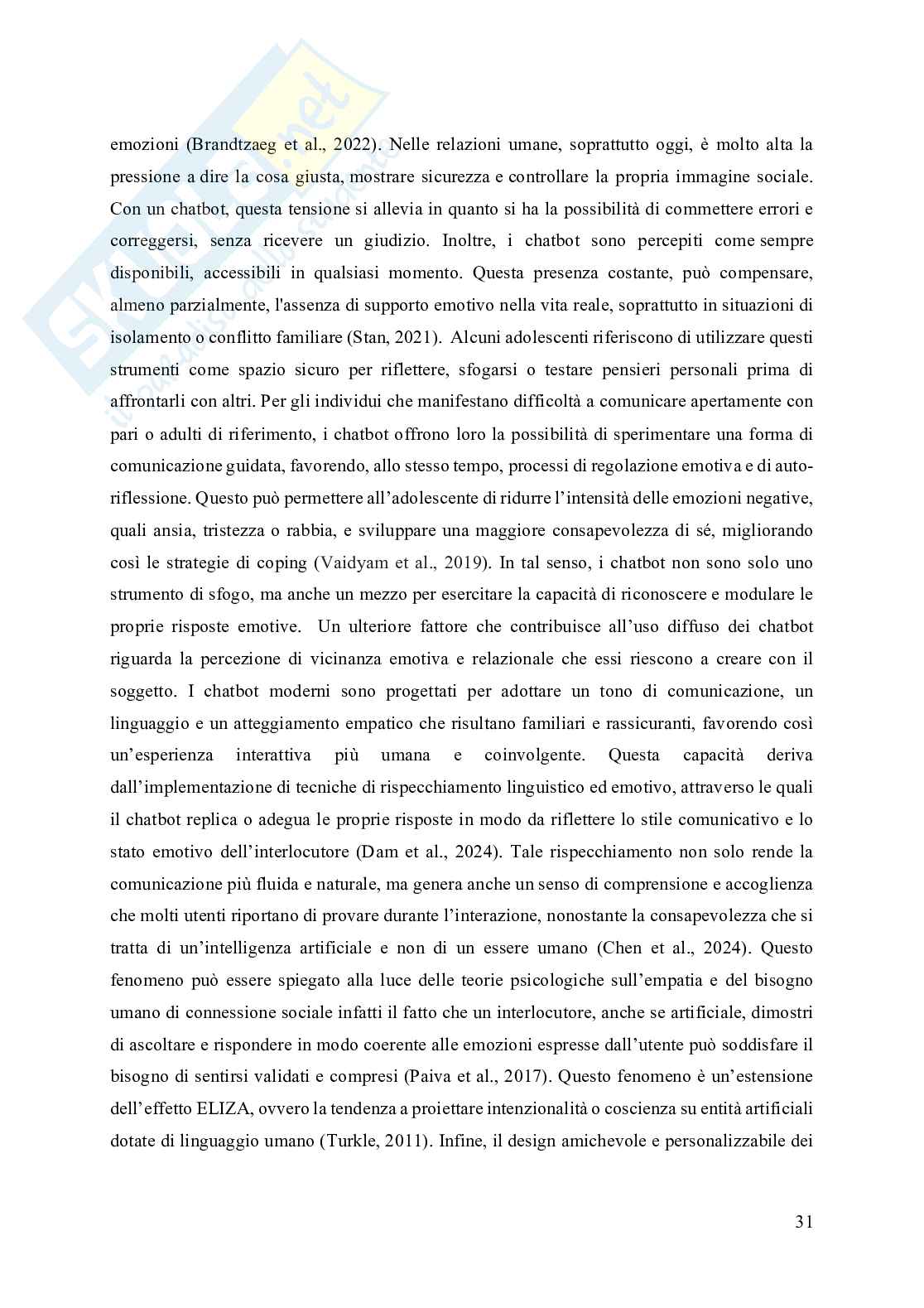 Chatbot e Adolescenza Pag. 31