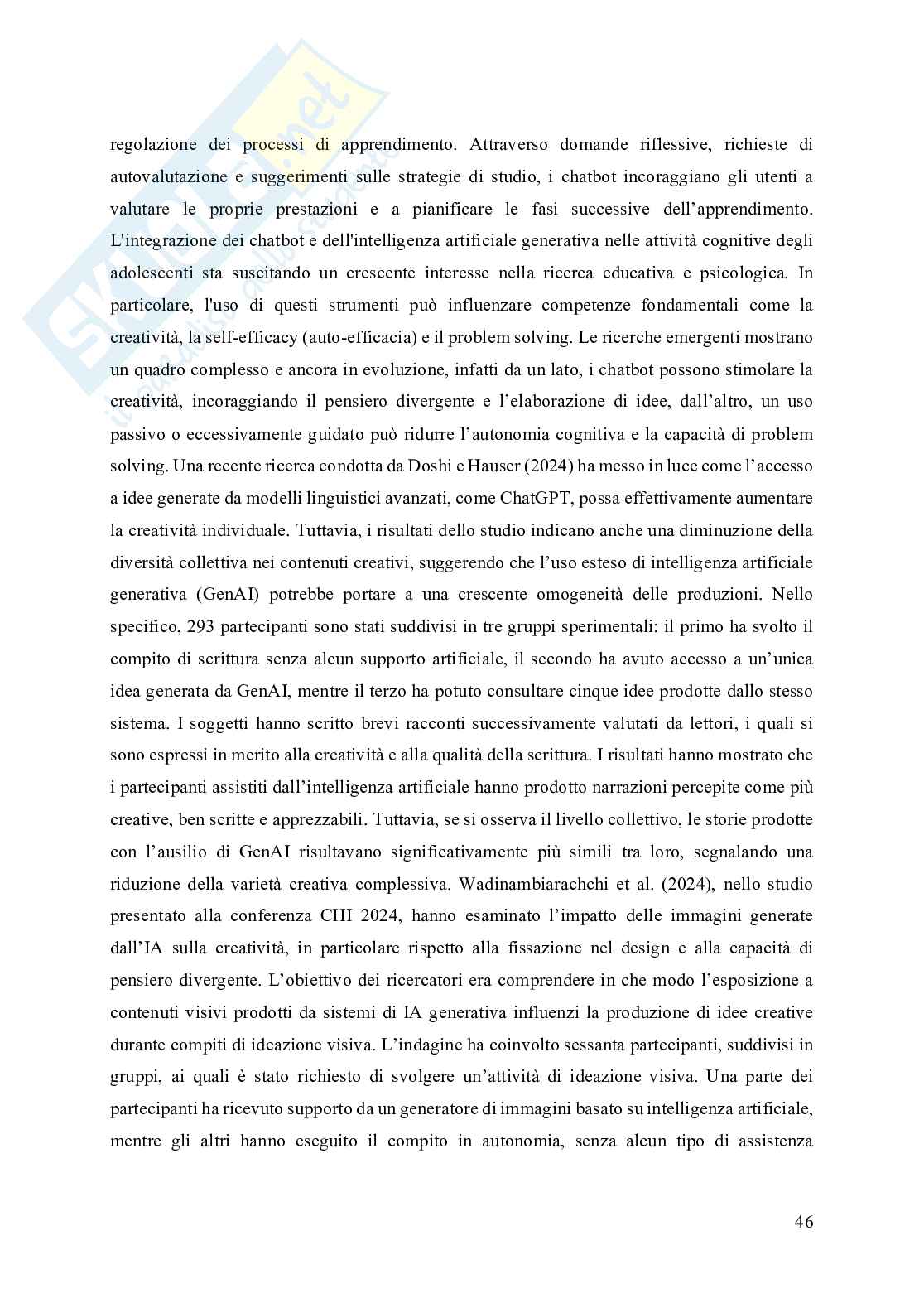 Chatbot e Adolescenza Pag. 46
