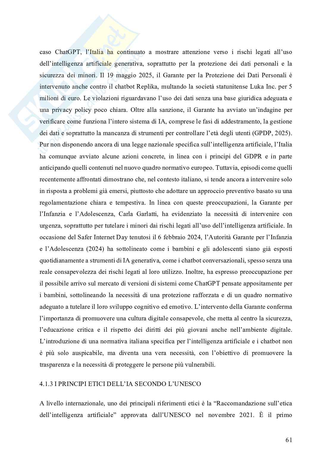 Chatbot e Adolescenza Pag. 61