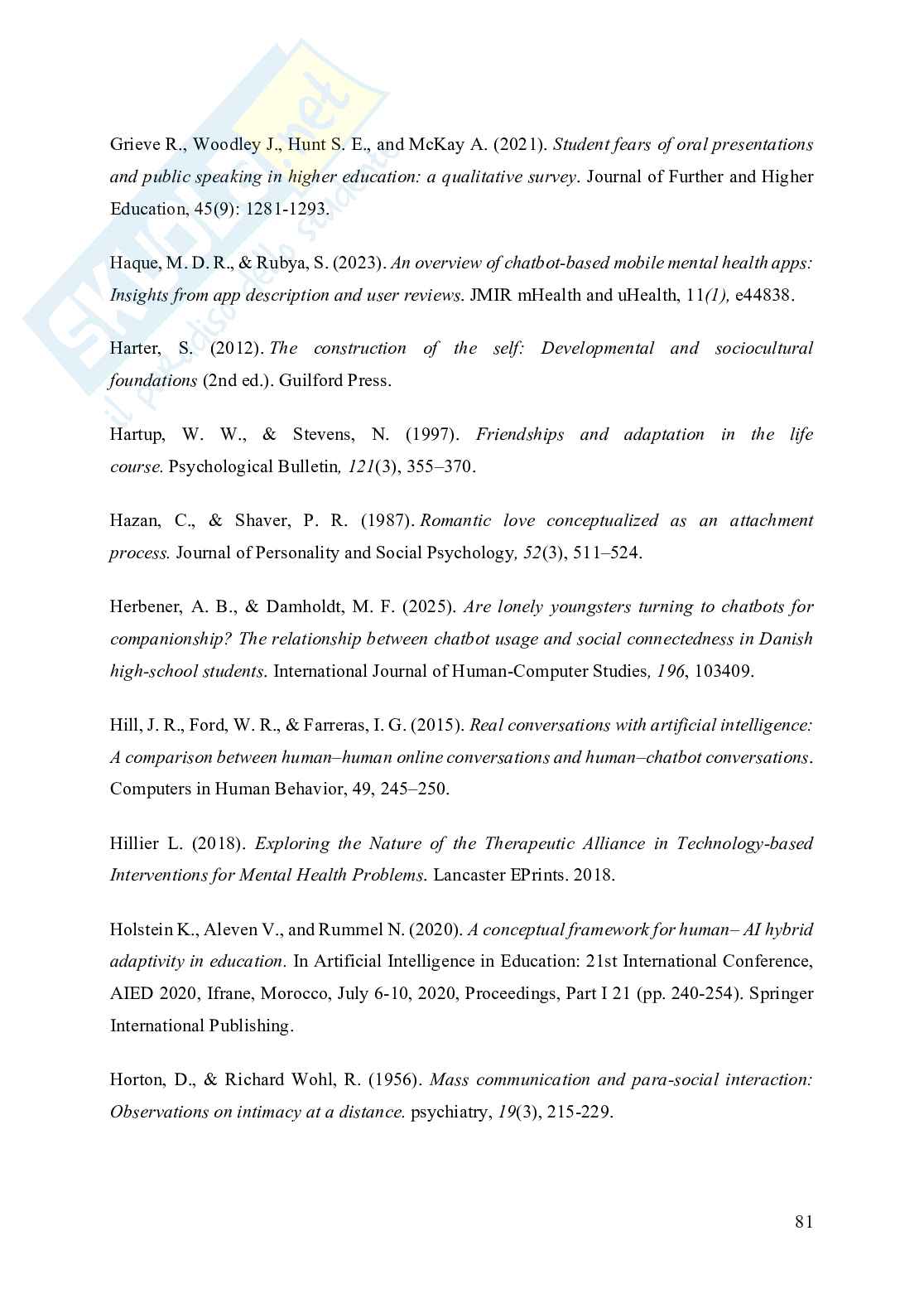 Chatbot e Adolescenza Pag. 81