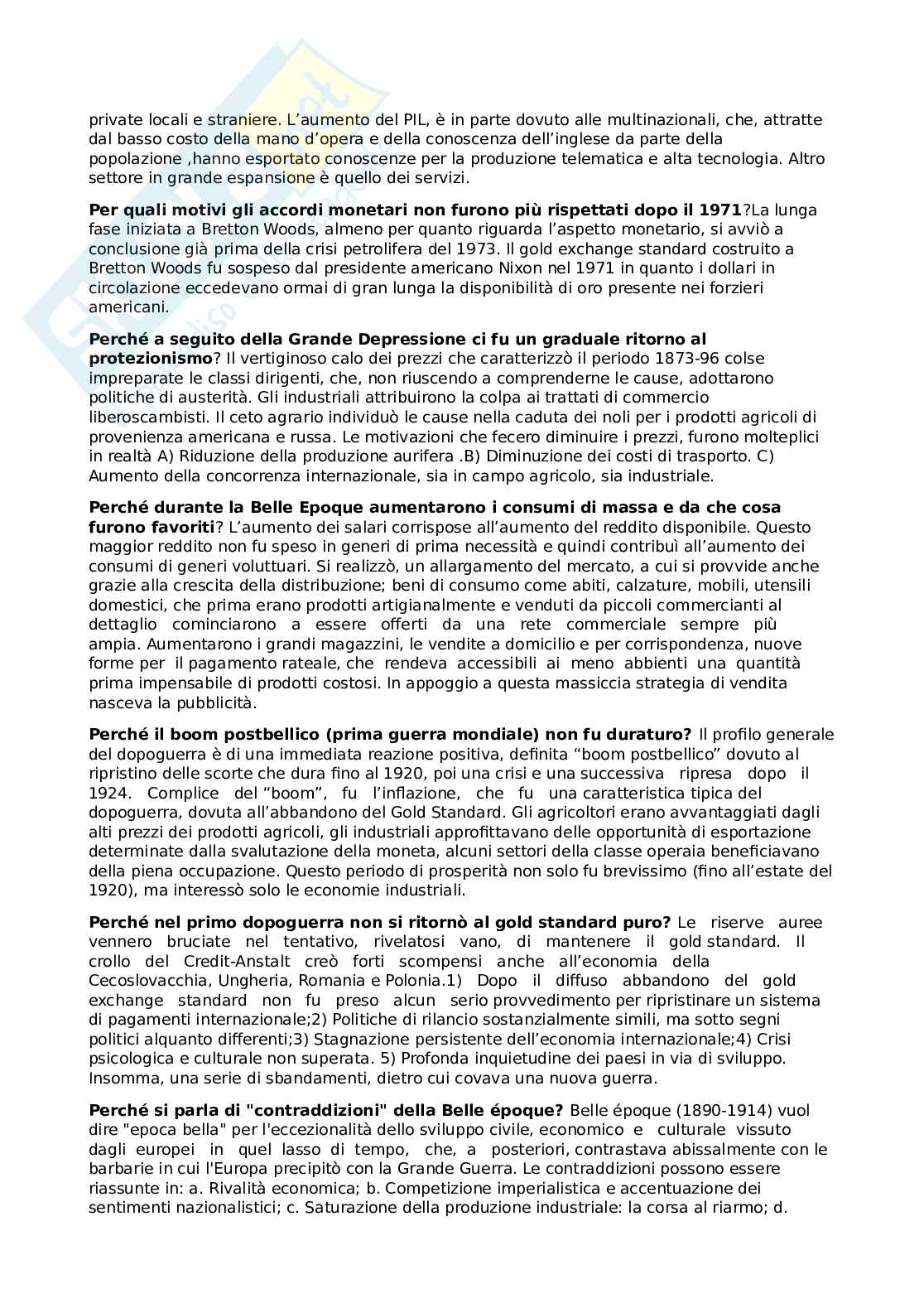 Domande aperte di Storia economica Pag. 26