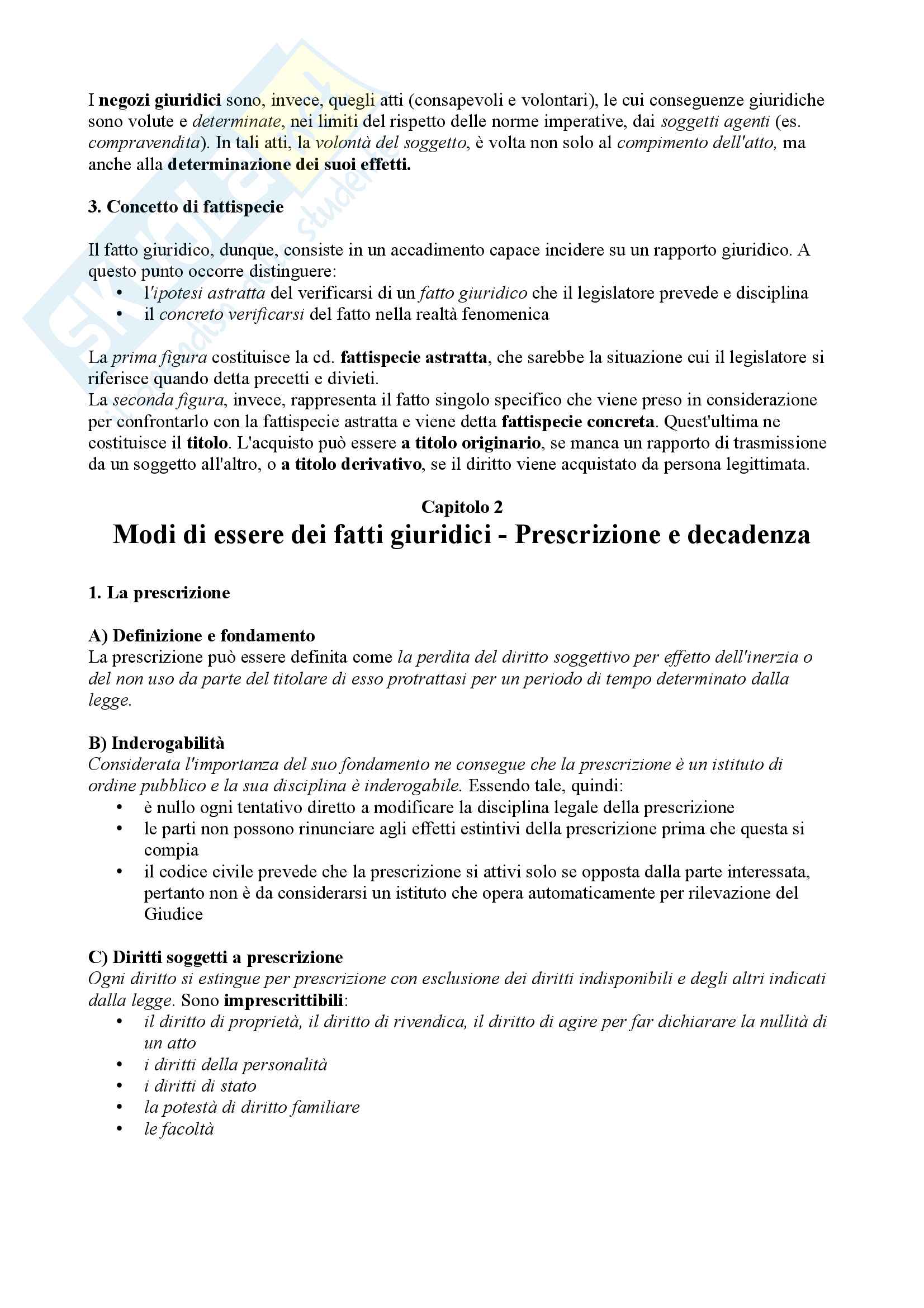 Appunti Diritto Privato, prof. Confortini, libro consigliato dal professore Manuale di Diritto Privato, Torrente Pag. 46