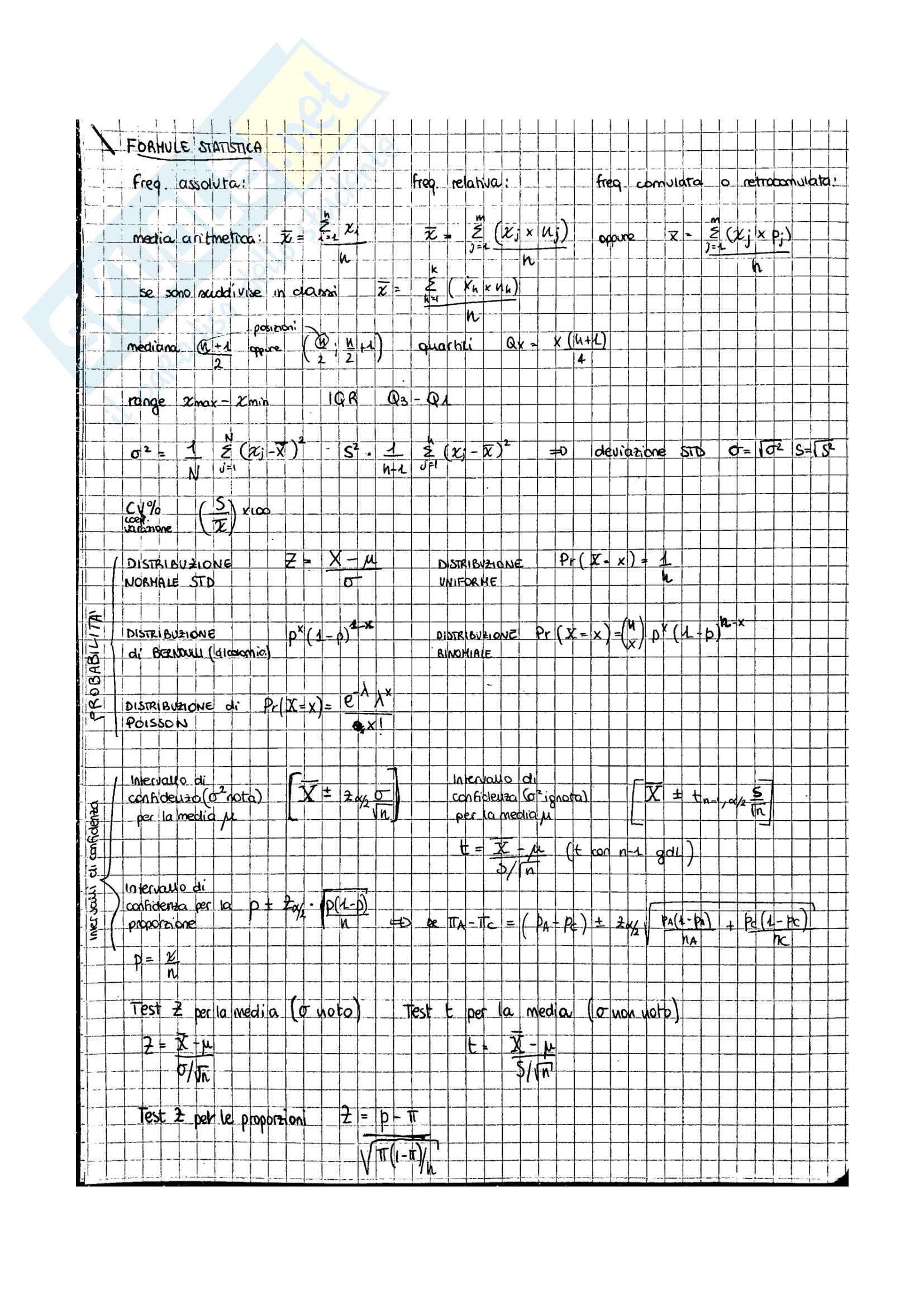 Esercizi di Statistica Pag. 1
