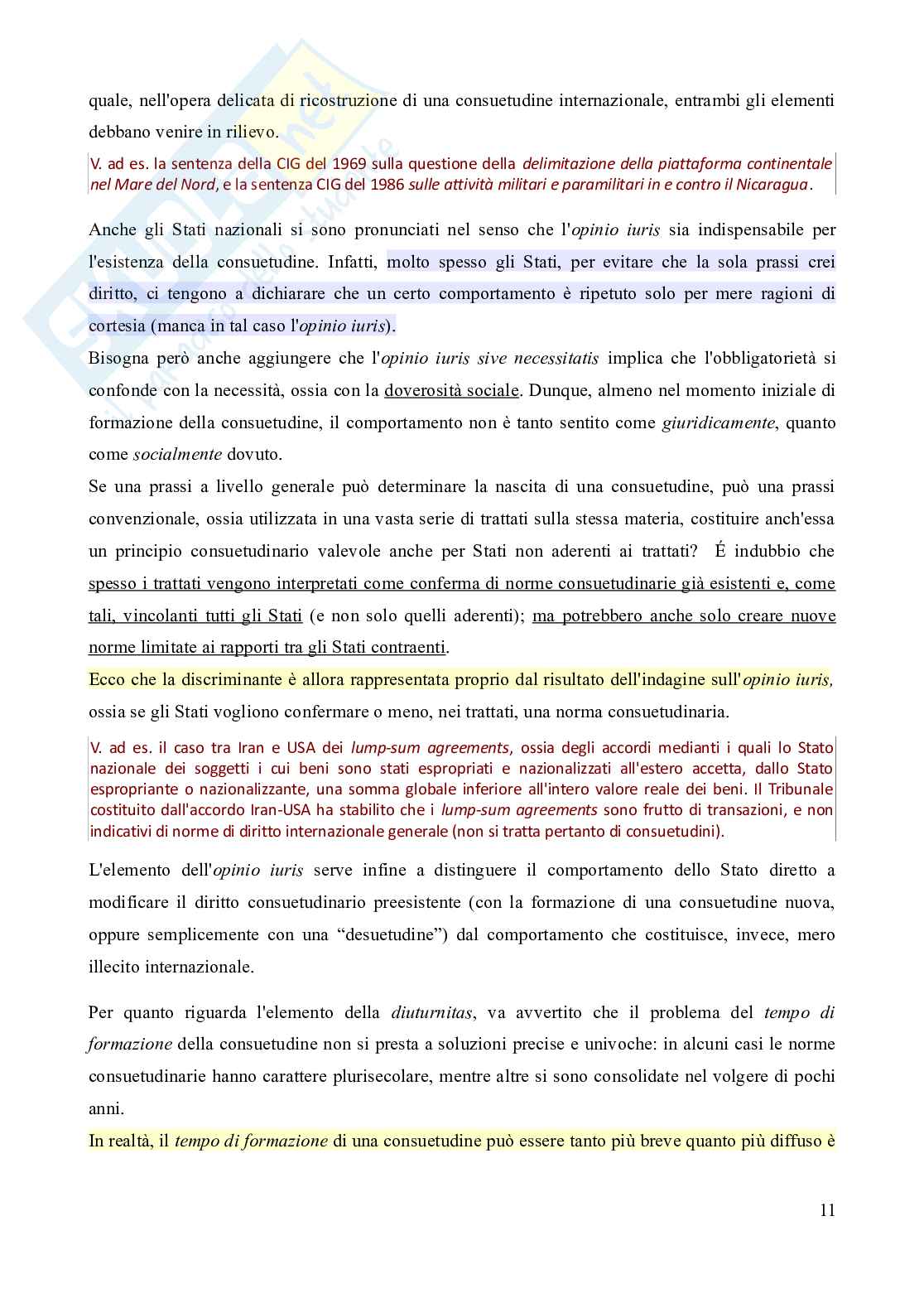 Riassunto esame Diritto internazionale, Prof. Fodella Alessandro, libro consigliato Diritto internazionale (12^ edizione, aggiornata al 2023), Conforti, Iovane Pag. 11