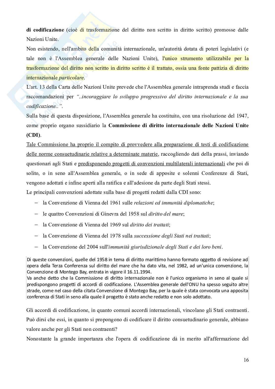 Riassunto esame Diritto internazionale, Prof. Fodella Alessandro, libro consigliato Diritto internazionale (12^ edizione, aggiornata al 2023), Conforti, Iovane Pag. 16