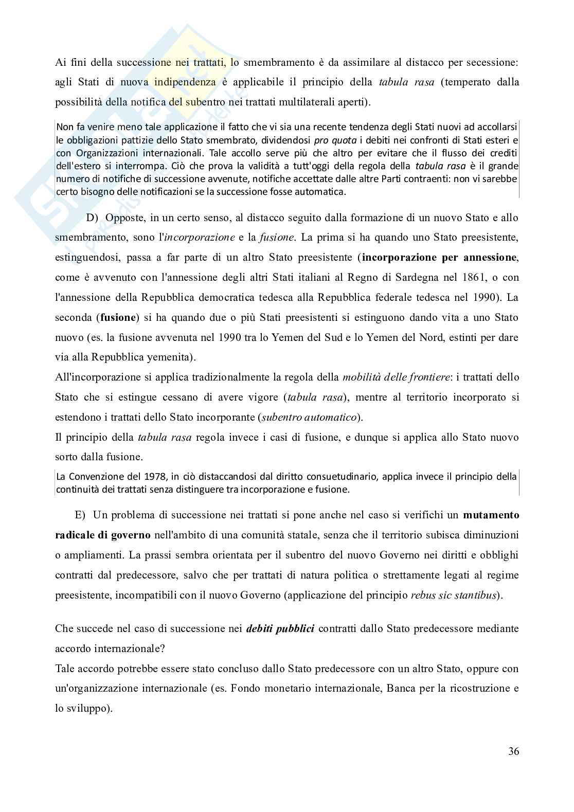 Riassunto esame Diritto internazionale, Prof. Fodella Alessandro, libro consigliato Diritto internazionale (12^ edizione, aggiornata al 2023), Conforti, Iovane Pag. 36