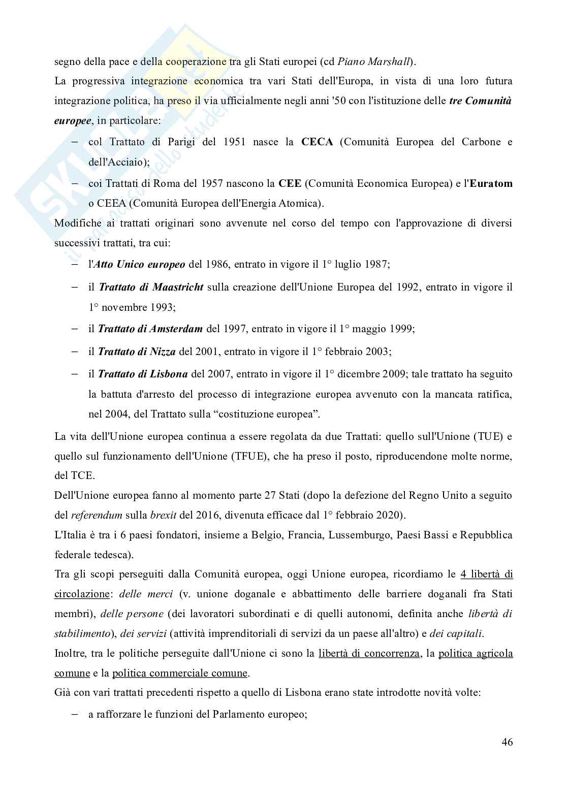 Riassunto esame Diritto internazionale, Prof. Fodella Alessandro, libro consigliato Diritto internazionale (12^ edizione, aggiornata al 2023), Conforti, Iovane Pag. 46