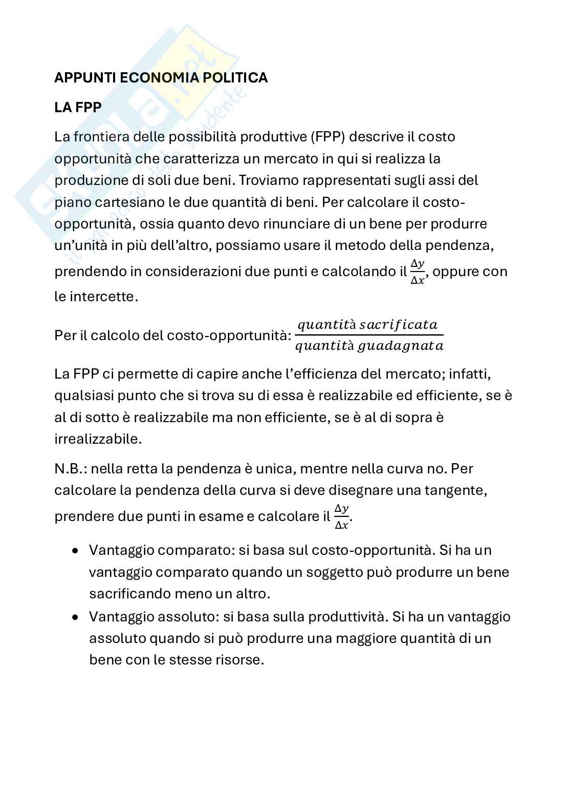 Riassunto esame Economia politica, Prof. Pulejo Massimo, libro consigliato Fondamenti di economia politica, Wells  Pag. 1
