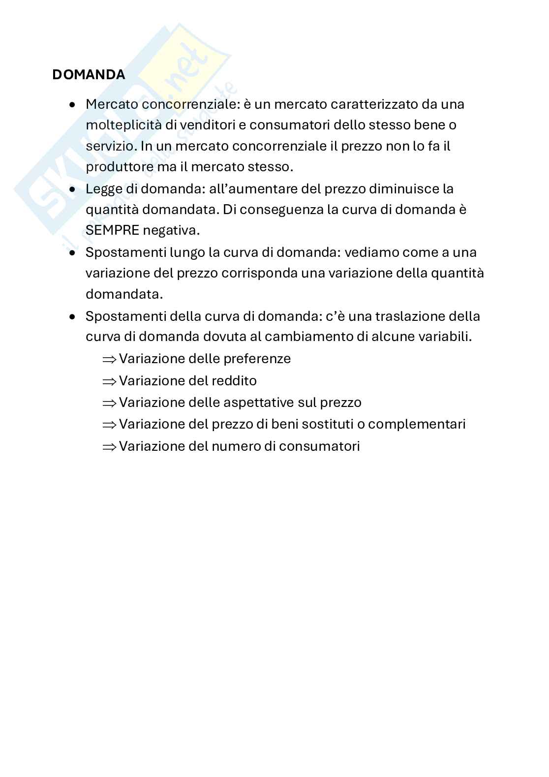 Riassunto esame Economia politica, Prof. Pulejo Massimo, libro consigliato Fondamenti di economia politica, Wells  Pag. 2